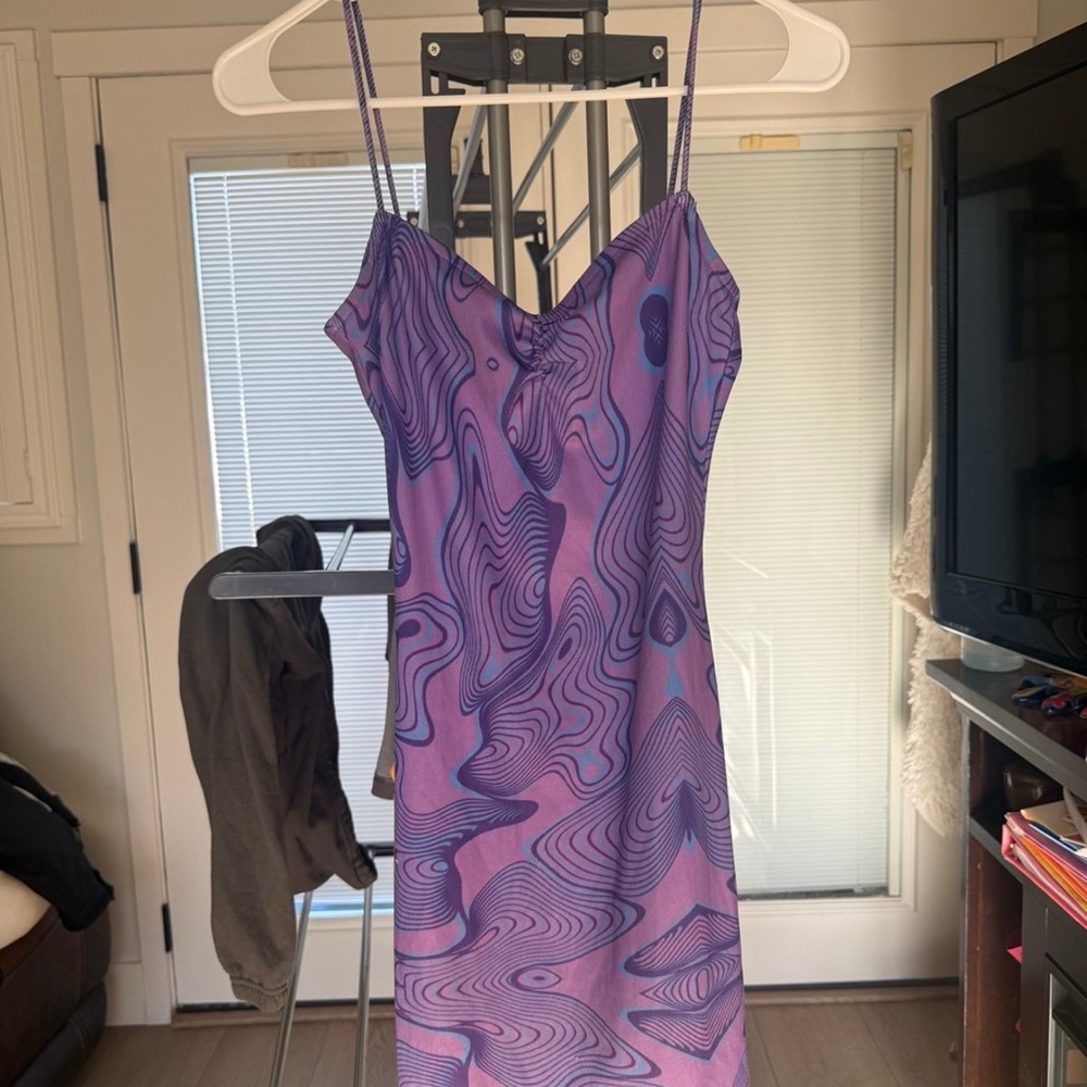 Purple Swirl Pattern Dress